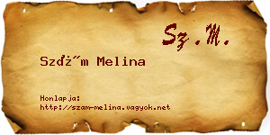 Szám Melina névjegykártya